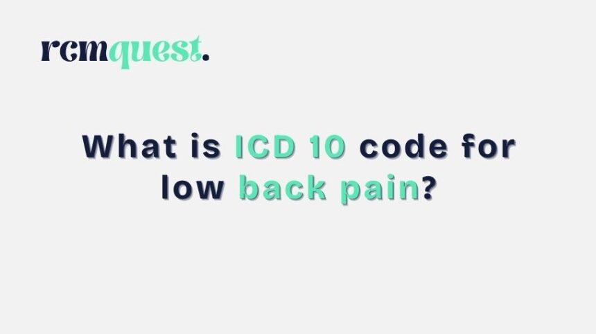 What is ICD 10 code for low back pain